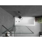 MEXEN/S - Next vaňová zástena FIX 90 x 150, čierna vzor, grafit metal 895-090-000-00-70-95