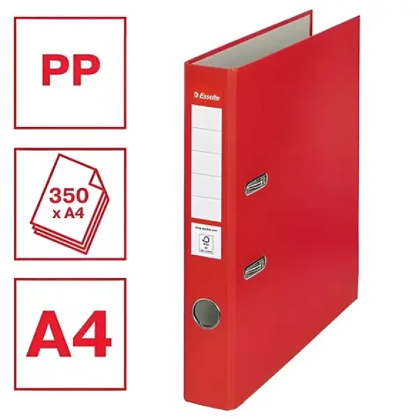 Esselte Economy červený / Zakladač / A4 / 50 mm / Plast (81193)