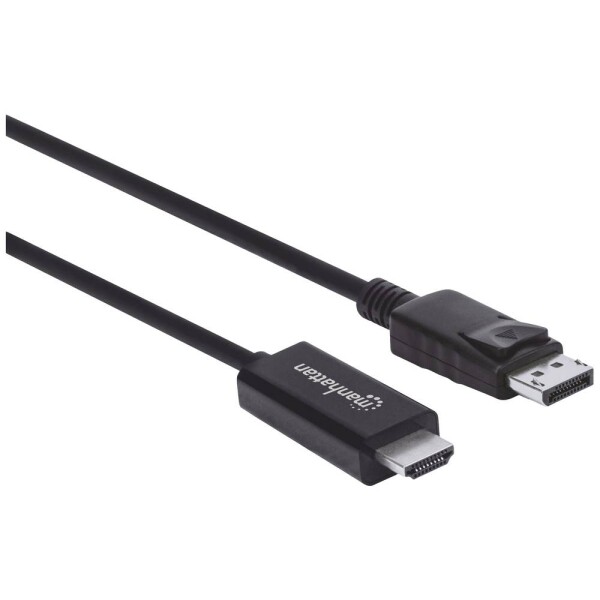 Manhattan DisplayPort / HDMI káblový adaptér Konektor DisplayPort, Zástrčka HDMI-A 3.00 m čierna 153218 Kábel DisplayPort; 153218