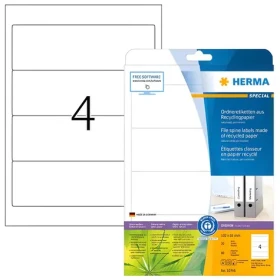 Herma etikety na zakladače Recycling A4 / Etikety na zakladače / 192x61 mm / 20 listov / 80 ks (10746)