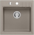 SAPHO SAPHO - Granitový vstavaný mono drez, 50x52cm, taupe GR1042