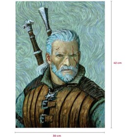 Litografia The Witcher - Geralt van Gogha Art 30 x 42 cm