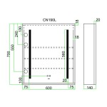 Mereo Kúpeľňová galérka 60 cm, zrkadlová skrinka, strieborná CN190L