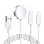 Joyroom S-IW007 3-in-1 kábel USB-A - nabíjačka pre Apple Watch + 2x Lightning 1.2m biela (6956116771294)