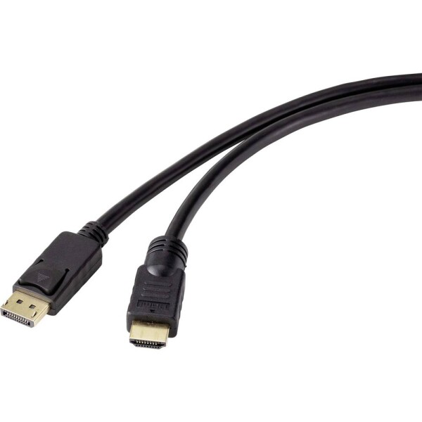 Renkforce DisplayPort / HDMI káblový adaptér Konektor DisplayPort, Zástrčka HDMI-A 10.00 m čierna RF-4581870 Kábel DisplayPort; RF-4581870