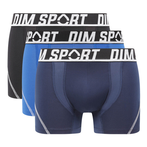 Pánske športové boxerky 3 ks DIM SPORT MICROFIBRE BOXER 3x - DIM SPORT - čierna XL