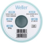 Weller WSW SAC L0 spájkovací cín bez olova cievka Sn3,0Ag0,5Cu 500 g 0.8 mm; T0051386999