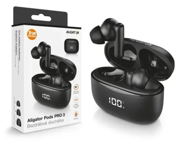 Aligator Bluetooth slúchadlá Pods PRO 3 / čierna (TWS06)