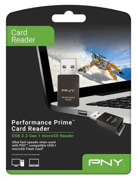 PNY Performance Prime čierna / Čítačka pamäťových kariet / MicroSDXC / USB 3.2 Gen 1 (P-CRUAUSDDG3CPPR-GE)