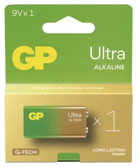GP Ultra 9V (6LR61) / Alkalická batéria / 9 V / 1 ks (1013521100)