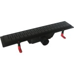 HOPA - Odtokový žľab Standardline BLACK - Dĺžka - 70, Variant roštu - Harmony OLPZLABST69BM