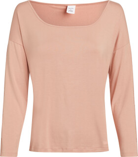 Dámsky pyžamový top L/S CURVE NECK 000QS7006E FSR make-up Calvin Klein