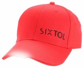 SIXTOL B-CAP červená / LED šiltovka so svetlom / 5x 5 lm / nabíjací / USB (SX5033)