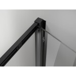 MEXEN/S - Exo sprchovací kút skladacie dvere 75 x 85, transparent, čierna 816-075-085-70-00