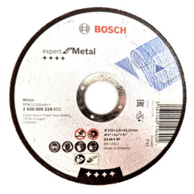 BOSCH 2608600219 / Rezací kotúč na kov / Priemer 125 x 22.23 mm / Šírka rezu 1.6 mm / dopredaj (2608600219)