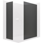 CERANO - Sprchová zástena Walk-in Crystal TL/P - 8 mm - bezvzperový systém - biela matná, grafitové sklo - 120x50x200 CER-8050BD5257