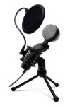 CONNECT IT YouMic Plus USB čierna / stolný mikrofón + POP filter / nastaviteľný sklon / USB / 2.5 m (CMI-8008-BK)