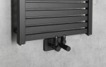 AQUALINE - TONDI vykurovacie teleso 450x970 stredové pripojenie, čierna mat DT456T