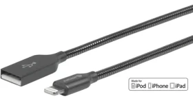 ESTUFF Lightning kábel MFI sivá / 1,5 m / Lightning-USB-A (ES601165)
