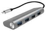 LogiLink USB-C hub 4X USB-A sivá / USB hub / USB 3.2 Gen 1 / 4 porty (UA0309)