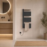 Mereo Elektrický sušiak uterákov, 3 moduly, čierny MT82B