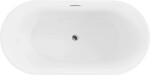 MEXEN - FLAVIA voľne stojaca vaňa 150x75, bielo / čierna bez krytky prepadu a zátky 54031507575-SS