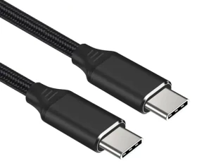 PremiumCord Kábel USB-C M/M / 240W 480Mbps čierny bavlnený oplet 1m (ku31cv1)