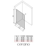 CERANO - Sprchová zástena Walk-in Orbis Ľ/P - 8 mm - chróm, grafitové sklo - 100x200 CER-978741