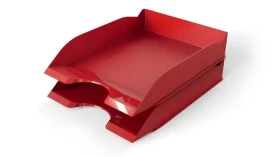 Durable Basic červená / Odkladač na dokumenty / A4-C4 / stohovateľný / plast (1701674080)