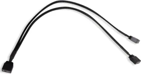 Alphacool Y-Splitter aRGB 3-pin na 2x 3-pin 30cm čierna / Kábel / aRGB rozbočovač / 30 cm (18705)