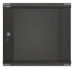 Lanberg WF03-5309-10B čierna / Nástenný rozvádzač / 19" / 9U / 540×350 mm / sklenené dvere / Nosnosť 60 kg (WF03-5309-10B)