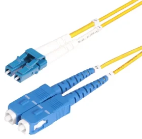 StarTech 50 m žltá / Optický kábel / LC/SC / OS2 Singlemode / Duplex / LSZH (SMLCSC-OS2-50M)