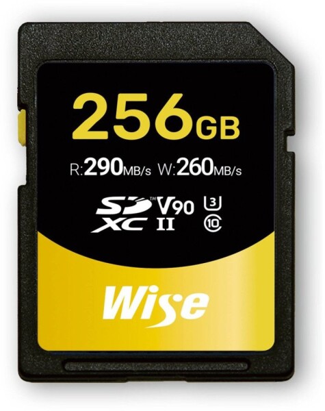 Wise Wise SDXC UHS-II V90 256GB R:290MBs / W:260MBs WI-SD-N256