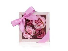 Accentra - Mydlové kvety ruže v darčekovom boxe Barva: Růžová