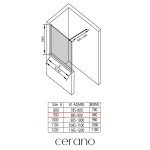 CERANO - Sprchová zástěna Walk-in Onyx Half Cube L/P - 8 mm - hranatá vzpěra - chrom, transparentní sklo - 90x100 CER-978627