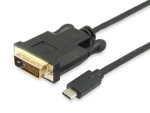 Equip Redukcia USB-C - DVI-D čierna / Redukcia / 1920x1200 60Hz / 1,8 m (133468)
