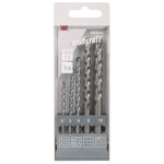 Wolfcraft 8450000 tvrdý kov sada špirálových vrtákov do kameňa 5-dielna 4 mm, 5 mm, 6 mm, 8 mm, 10 mm valcová stopka 1 sada; 8450000