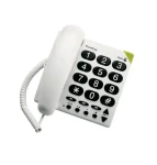 Doro PhoneEasy 311c Stolný telefón biela / pevná linka / veľké tlačidlá / rýchla voľba (DPE311CW)