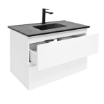 Kúpeľňová skrinka s umývadlom SAT B-Way 79x50x45 cm biela lesk BWAY280WU4B2B BWAY280WU4B2B