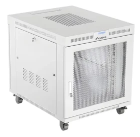 Lanberg 15U 19" sivá / Stojanový rozvádzač / 800x1000 mm / Flat pack / Perforované dvere / LCD panel / Nosnosť 1200 kg (FF01-8015-23SL)