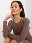 Dámske šaty RV SK 9219.13P Brown - FPrice L/XL Hnědá