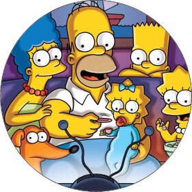 Jedlý papier Simpsonovci na gauči 19,5 cm - Pictu Hap - Pictu Hap