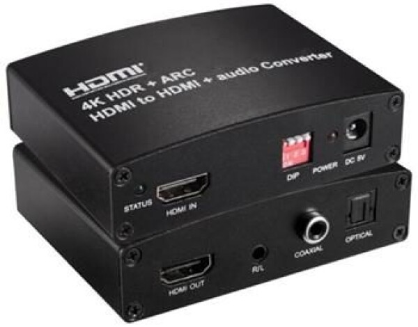 PremiumCord HDMI2.0 Repeater / Extender 4Kx2K@60Hz s oddelením audia / stereo jack / Toslink / RCA (khcon-41)