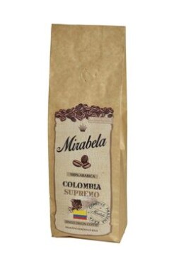 Mirabela Colombia Supremo 100% Arabika 225 g / Zrnková káva / 100% Arabica (8595631700563)