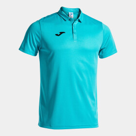 Pánska polokošeľa Joma Polo Shirt Hobby S/S Fluor Turquoise XXL