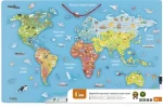 VIGA Puzzle Mapa sveta s tabuľou