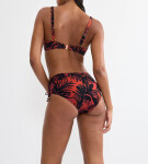 SUMMER PALM - Maxi-bikiny: vysoké krytie a nastaviteľné boky Triumph BROWN 38