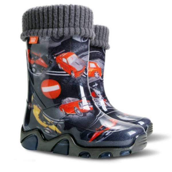 Demar STORMER LUX EXCLUSIVE 0432 EE auta Detské zateplené gumáky 26-27 0432EE_26-27