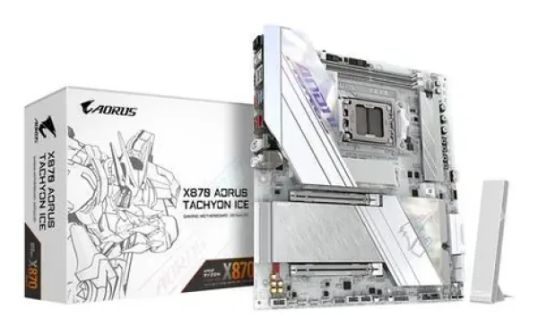 GIGABYTE X870 A Tachyon ICE / Základná doska / AMD X870 / DDR5 / SATA III RAID / USB4 / Wi-Fi 7 / 5GLAN / M.2 / sc.AM5 (X870 A TACHYON ICE)