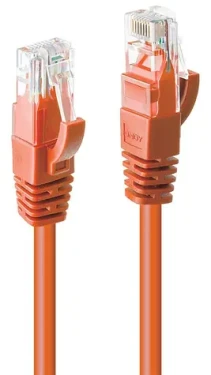 Lindy oranžová / Patch kábel / Cat 6 U/UTP / RJ45-RJ45 / 3 m (48109)
